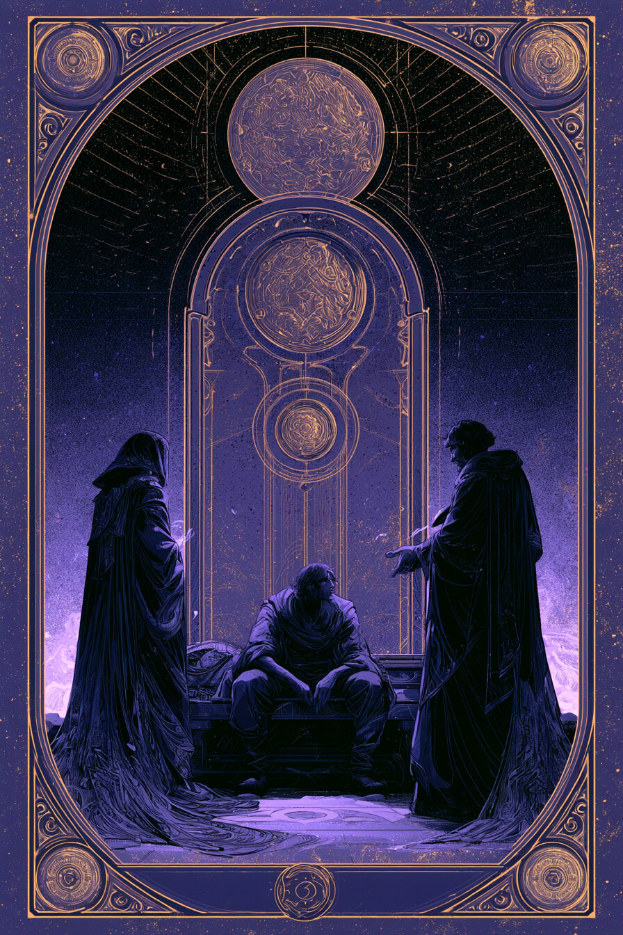 3 펜타클(3 of Pentacles) 타로 카드 그림 — 초기 성장, 협업을 통한 확장 (물질·재물·현실적…